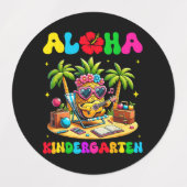 Aloha kleuterschool ananas hawaii terug naar schoo labels (Design 2)