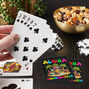 Aloha kleuterschool ananas hawaii terug naar schoo pokerkaarten