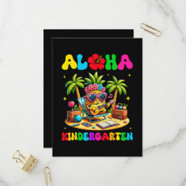 Aloha kleuterschool ananas hawaii terug naar schoo uitnodiging briefkaart