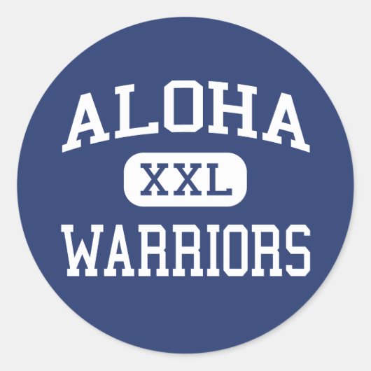 Aloha - krijgers - middelbare school - Aloha Orego Ronde Sticker (Voorkant)