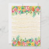 Aloha Let's Flamingle Luau Birthday Party Kaart (Achterkant)