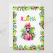 Aloha Let's Flamingle Tropisch Afstuderen Luau Kaart (Achterkant)
