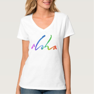 Aloha Lettering Tropical Hawaii Hawaiian Love T-shirt