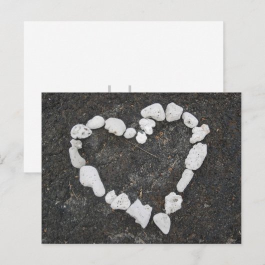 Aloha * Liefde * Koraal hart - ! Briefkaart (Voorkant / Achterkant)