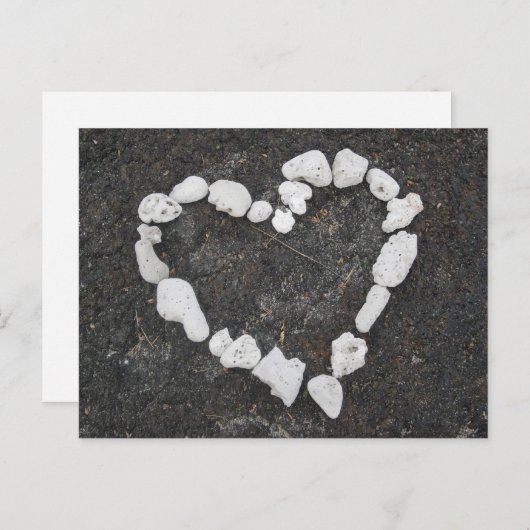 Aloha * Love * Coral Heart Briefkaart (Voorkant / Achterkant)