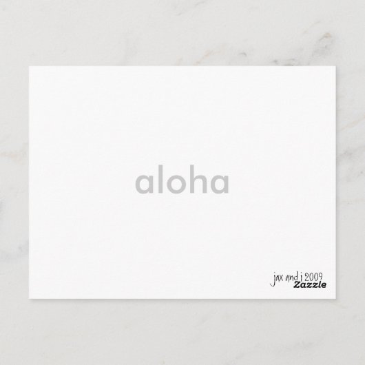 Aloha * Love * Coral Heart Briefkaart (Achterkant)
