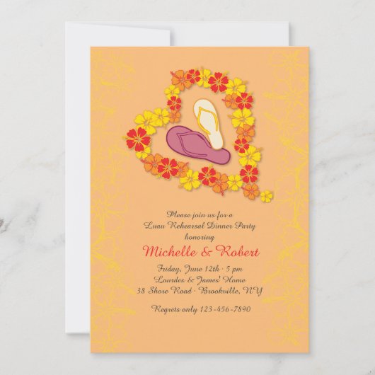 Aloha Love Invitation Kaart (Voorkant)