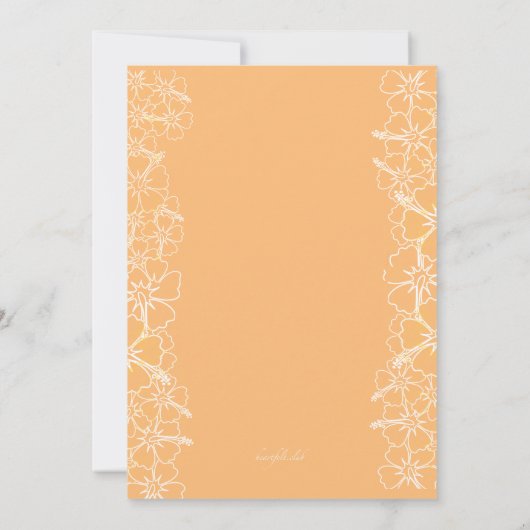 Aloha Love Luau Jubileum Uitnodiging (Achterkant)