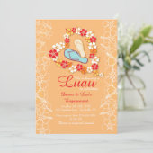 Aloha Love Luau Verloving Uitnodiging (Staand voorkant)