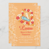 Aloha Love Luau Verloving Uitnodiging (Voorkant / Achterkant)