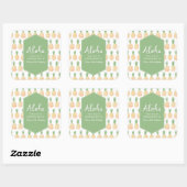 Aloha Luau Ananas Patroon Bedankt Stickers (Vel)