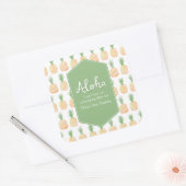 Aloha Luau Ananas Patroon Bedankt Stickers (Envelop)