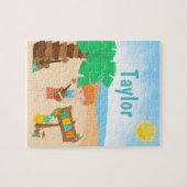 Aloha Luau Beach Rode Jongen Legpuzzel (Horizontaal)