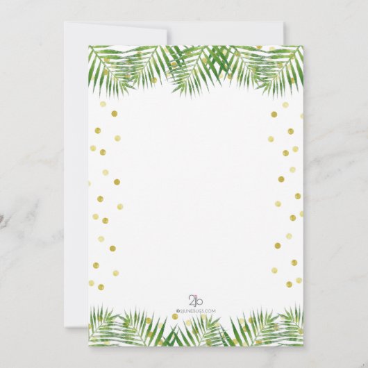 Aloha Luau Birthday Invitation Tropical Pineapple Kaart (Achterkant)
