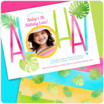 Aloha Luau Birthday Tropical Photo