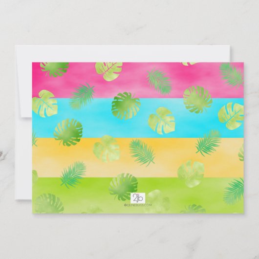 Aloha Luau Birthday Tropical Photo Kaart (Achterkant)