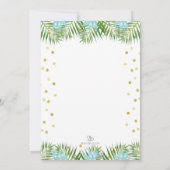 Aloha Luau Birthday Tropische ananas in Blue Kaart (Achterkant)