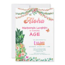 ALOHA Luau Elke Verjaardag Tropische Bloemen Anana