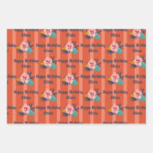 Aloha Luau gepersonaliseerde naam Meisje zomer ver Inpakpapier Vel (Voorkant 3)