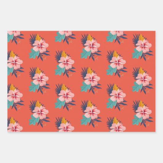 Aloha Luau gepersonaliseerde naam Meisje zomer ver Inpakpapier Vel (Voorkant)