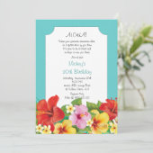 Aloha! Luau Hawaiian Birthday Party Kaart (Staand voorkant)