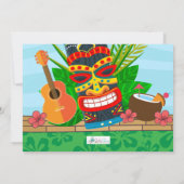 Aloha Luau Hawaiian Tropical Summer Birthday Foto Kaart (Achterkant)