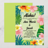 Aloha Luau Koppel Bruiloft Uitnodiging (Voorkant / Achterkant)
