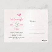 Aloha luau Laten we Flamingle tropisch verjaardags Briefkaart (Achterkant)