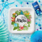 Aloha Luau  Papieren Bordje (Feest)