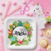 Aloha Luau  Papieren Bordje (Feest)