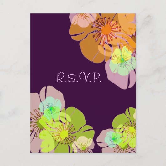 Aloha/ Luau RSVP briefkaarten, voor 5x7 uitnodigin Uitnodiging Briefkaart (Voorkant)