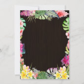 Aloha Luau Rustic Tropical Summer Girl Birthday Kaart (Achterkant)