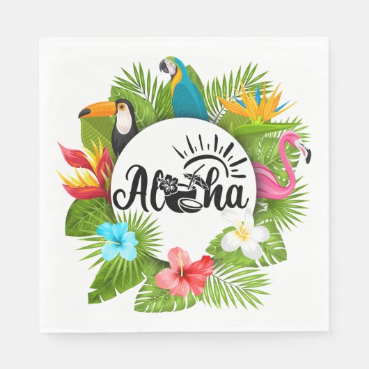 Aloha Luau Servet (Voorkant)