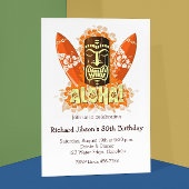 Aloha Luau Tiki Mask Beach Party Uitnodigingen