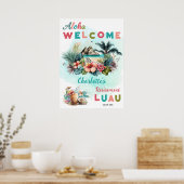 Aloha Luau Tropical Island Beach Retirement Party Poster (Keuken)