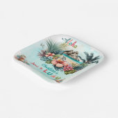 Aloha Luau Tropical Island Beach Sweet 16 Party Papieren Bordje (Gebogen)