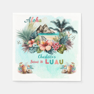 Aloha Luau Tropical Island Beach Sweet 16 Party Servet