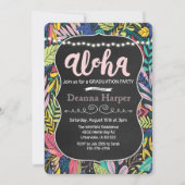 Aloha Luau Tropisch Afstuderen Uitnodiging (Voorkant)
