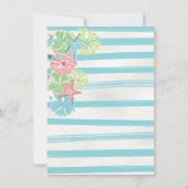 Aloha Luau Tropisch Bloemendal Zomerfeest Kaart (Achterkant)