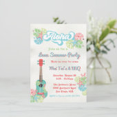 Aloha Luau Tropisch Bloemendek Zomerfeest Kaart (Staand voorkant)