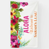Aloha Luau Tropisch Feest Banner (Verticaal)