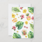 Aloha Luau Tropisch verjaardagsfeestje Bedankkaart (Achterkant)