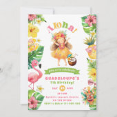 Aloha Luau Tropisch verjaardagsfeestje Kaart (Voorkant)