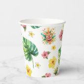 Aloha Luau Tropisch verjaardagsfeestje Papieren Bekers (Achterkant)