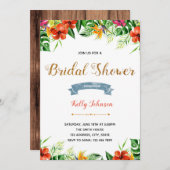 Aloha luau tropisch vrijgezellenfeest kaart (Voorkant / Achterkant)