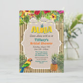 Aloha Luau Tropische Bruiloft Uitnodiging (Staand voorkant)