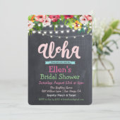 Aloha Luau Tropische Bruiloft Uitnodiging (Staand voorkant)