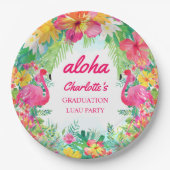 Aloha Luau Tropische Graduatie Partij Papier Bord (Voorkant)