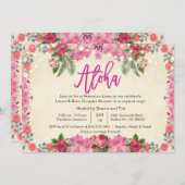 Aloha Luau Tropische Koppels Bruiloft Uitnodiging (Voorkant / Achterkant)