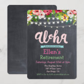 Aloha Luau Tropische Pensioen Uitnodiging (Voorkant / Achterkant)